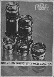 Zeiss Ikon Contax Accessories manual. Camera Instructions.